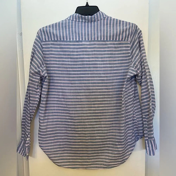 Frank & Eileen Long Sleeve Eileen Striped Button Down Pink & Blue Medium - Picture 5 of 10